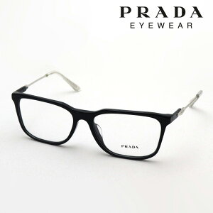 プレミア生産終了モデル 【プラダ メガネ 正規販売店】 Made In Italy PRADA PR05ZVF 1AB1O1 伊達メガネ 度付き ブルーライト カット 眼鏡 フォックス ブラック系