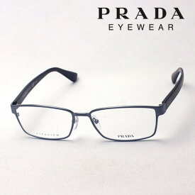 プレミア生産終了モデル 【プラダ メガネ 正規販売店】 PRADA PR50SV 7CQ1O1 伊達メガネ 度付き ブルーライト カット 眼鏡 スクエア Made In Japan シルバー系