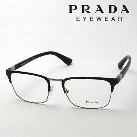 【プラダ メガネ 正規販売店】 Made In Italy PRADA PR54TV 1BO1O1 メタル 伊達メガネ 度付き ブルーライト カット 眼鏡 CONCEPTUAL スクエア