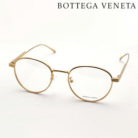 【ボッテガ ヴェネタ メガネ 正規販売店】BOTTEGA VENETA BV1016OA 002 MINIMALIST ボッテガヴェネタ 伊達メガネ 度付き ブルーライト カット 眼鏡 ラウンド Made In Italy ゴールド系