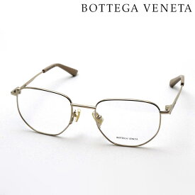 NewModel 【ボッテガ ヴェネタ メガネ 正規販売店】BOTTEGA VENETA BV1301O 003 MINIMALIST ボッテガヴェネタ 伊達メガネ 度付き ブルーライト カット 眼鏡 ボストン Made In Italy ゴールド系