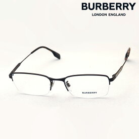 【バーバリー メガネ 正規販売店】 BURBERRY BE1353TD 1012 54 伊達メガネ 度付き ブルーライト カット 眼鏡 Made In Italy ハーフリム ブラウン系