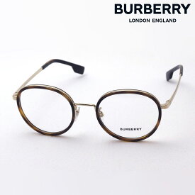 【バーバリー メガネ 正規販売店】 BURBERRY BE1358D 1322 伊達メガネ 度付き ブルーライト カット 眼鏡 黒縁 Made In Italy ラウンド トータス系 ゴールド系