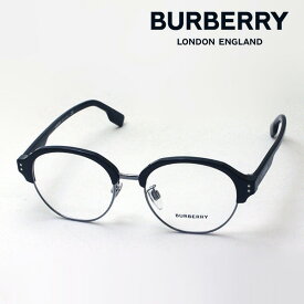 【バーバリー メガネ 正規販売店】 BURBERRY BE2313D 3001 伊達メガネ 度付き ブルーライト カット 眼鏡 黒縁 Made In Italy ラウンド ブラック系