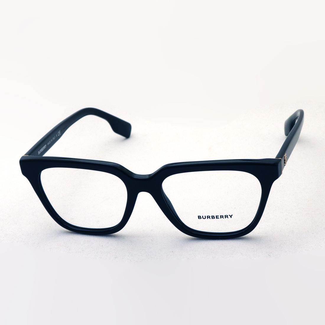 【バーバリー メガネ 正規販売店】 BURBERRY BE2324 3001 52 伊達メガネ 度付き ブルーライト カット 眼鏡 Made In  Italy スクエア ブラック系 | グラスマニア -Tokyo Aoyama-