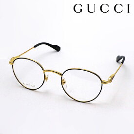 【グッチ メガネ 正規販売認定店】 GUCCI GG1222O 001 伊達メガネ 度付き 眼鏡 Made In Japan ラウンド ゴールド系