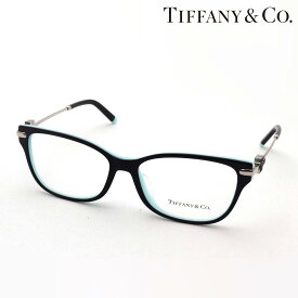 【ティファニー メガネ 正規販売店】 TIFFANY&Co. TF2207F 8055 伊達メガネ 度付き ブルーライト カット 眼鏡 Made In Italy スクエア ブラック系 ブルー系
