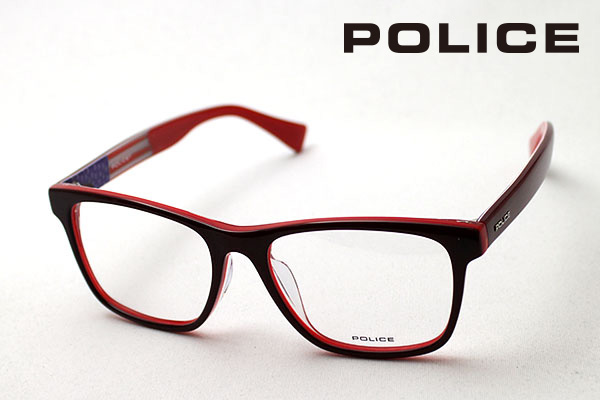 おすすめ価格  POLICE V1914J J61M 伊達メガネ 度付き ブルーライト カット 眼鏡 ウェリントン