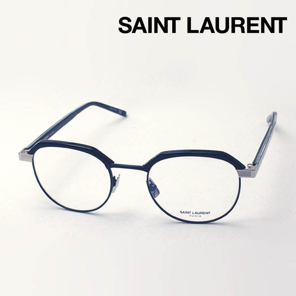  SAINT LAURENT SL124 004 サン ローラン 伊達メガネ 度付き ブルーライト カット 眼鏡 黒縁 ラウンド