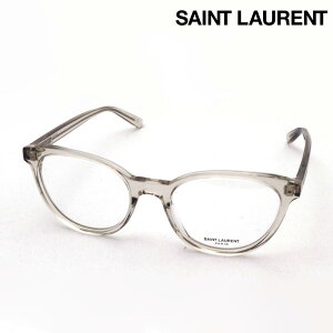 おすすめ価格 【サンローラン メガネ 正規販売店】 SAINT LAURENT SL589 003 サン ローラン 伊達メガネ 度付き ブルーライト カット 眼鏡 Made In Italy フォックス クリア系