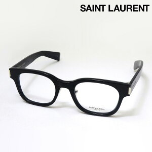 NewModel 【サンローラン メガネ 正規販売店】 SAINT LAURENT SL722/J 001 CORNER ANGLE サン ローラン 伊達メガネ 度付き ブルーライト カット 眼鏡 黒縁 Made In Italy レディース メンズ スクエア ブラック系