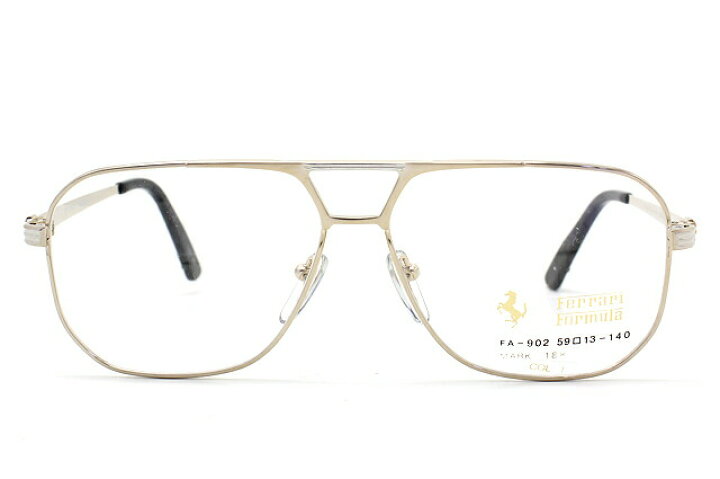 フェラーリ メガネ フレーム 眼鏡 伊達メガネ 遠近両用 メンズ ブルーライト 度付きメガネ 59サイズ 老眼鏡 1 FA902 ダブルブリッジ