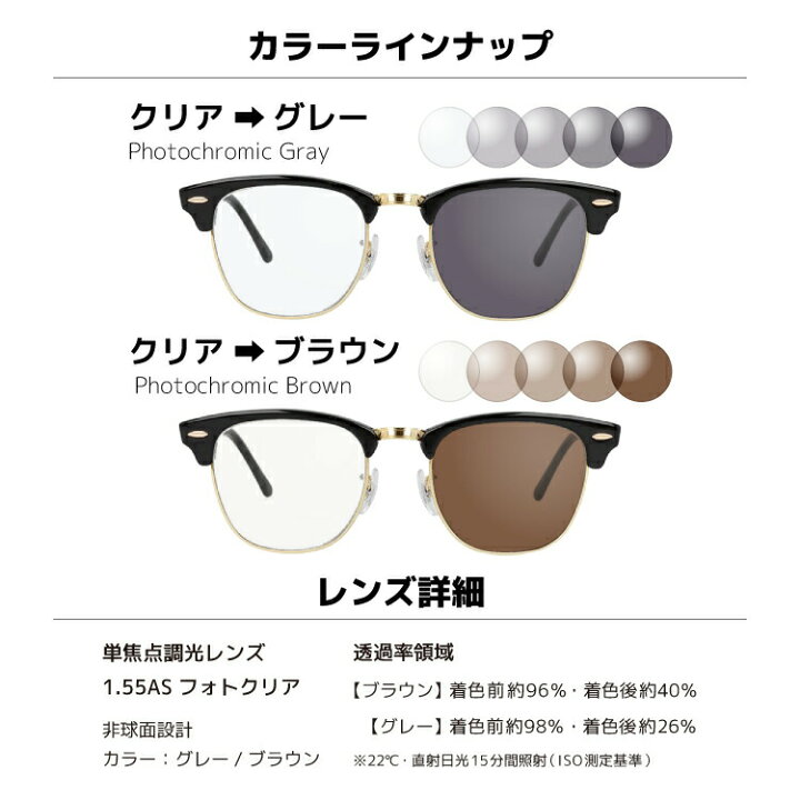 楽天市場】レイバン サングラス 調光レンズセット Ray-Ban RB3016 