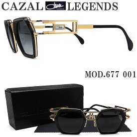 CAZAL LEGENDS カザールレジェンズ 677 001 サングラス ブラック×ゴールド メンズ 男性 ドイツ製 ヘキサゴン型 ビンテージ ストリート ファッション