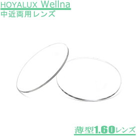 最高級中近両用（室内用）メガネレンズ HOYALUX Wellna(ウェルナ)160 薄型レンズ （エフディークリアークの後継）ゆれ・歪みが少ないレンズです。
