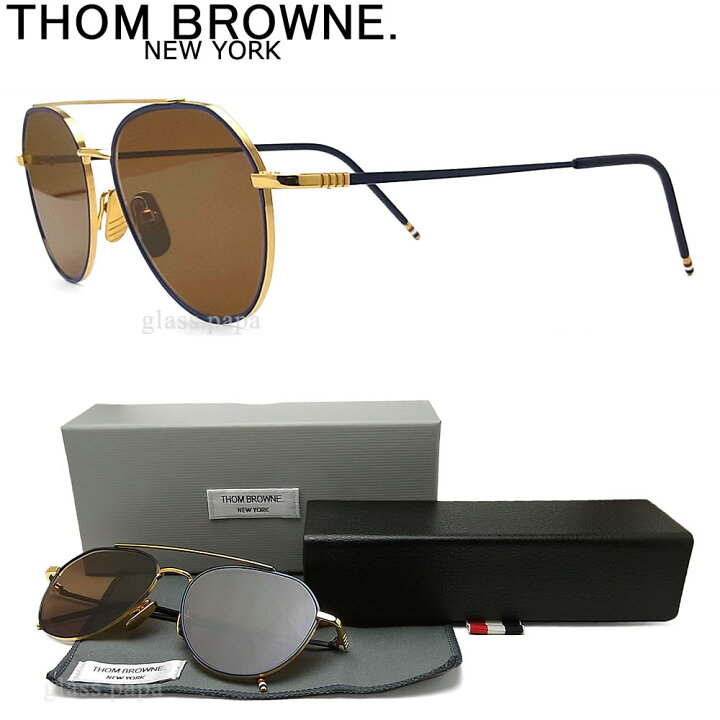 楽天市場】トムブラウン THOM BROWNE. サングラス TB-105-C-NVY-GLD  