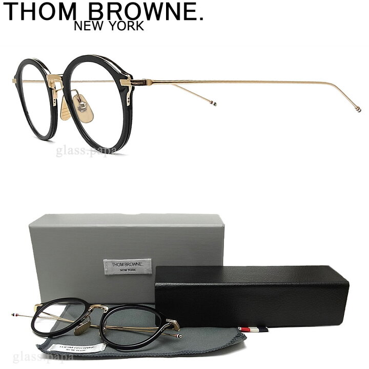 楽天市場】トムブラウン THOM BROWNE. メガネ TBX-908-49-01 BLK-GLD  