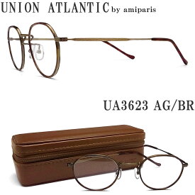 UNION ATLANTIC ユニオンアトランティック メガネ フレーム UA3623 AG/BR クラシック 伊達メガネ 度付き ダークハバナ×アンティークゴールド メンズ・レディース 日本製