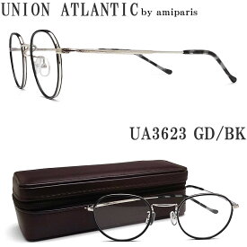 UNION ATLANTIC ユニオンアトランティック メガネ フレーム UA3623 GD/BK クラシック 伊達メガネ 度付き ブラック×ホワイトゴールド メンズ・レディース 日本製