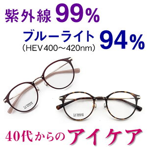 紫外線99%カット、HEV94%カット、大切な目の為に アイケアメガネ BIZ8501 PC パソコン ルティーナ