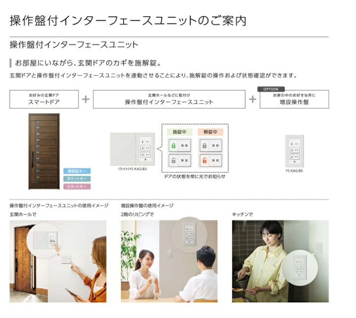 楽天市場】2個セット YKKAP オプション 操作盤付インターフェース YSKAG B3 YKKAP インターフェースユニット