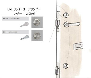 美和ロック製 DNキー Z201DSMB 新品 リクシル純正品 リジェーロα ・リジェーロα防火戸 手動錠 シリンダーセット 2ロック用 アパート用玄関ドア  LIXIL 鍵交換 防犯対策 アパ