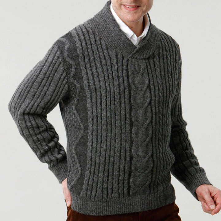 楽天市場 メンズ アルパカ100 セーター ニット ケーブルショールセーター Ifer Knitwear アイファーニットウェア ギフト メンズ 男性 彼氏 ブランド 誕生日プレゼント 送料無料 セール対象 名入れギフト豊富 グレンチェック