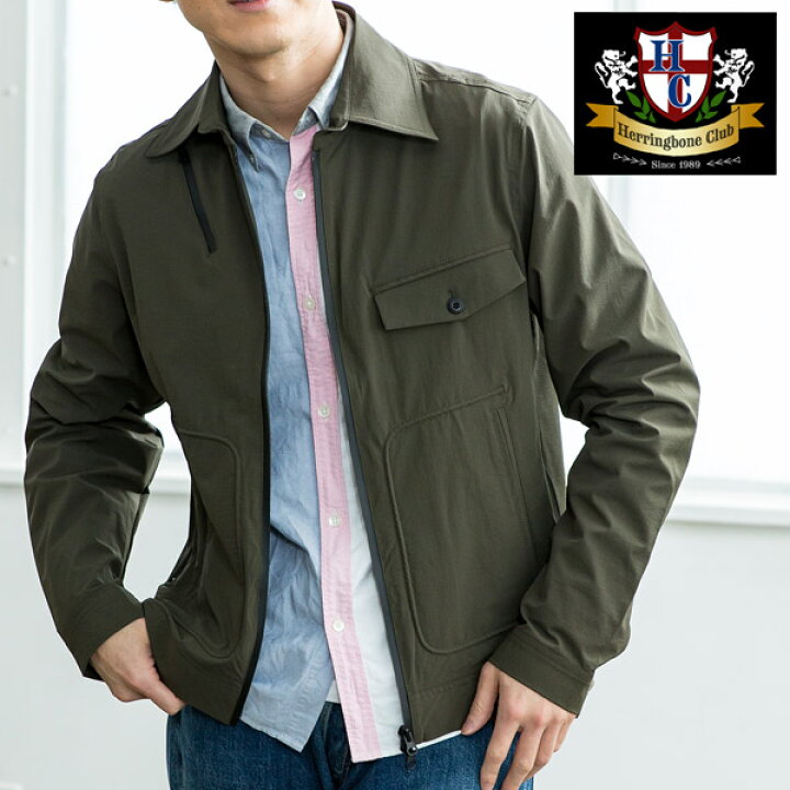 楽天市場 リップストップ 伸縮 ブルゾン メンズ ジャケット Herringbone Club ヘリンボーンクラブ 男性用 ブルゾンジャケット 旅行 トラベル 春夏 羽織り グレンフィールド 18ap02 父の日 セール対象 名入れギフト豊富 グレンチェック