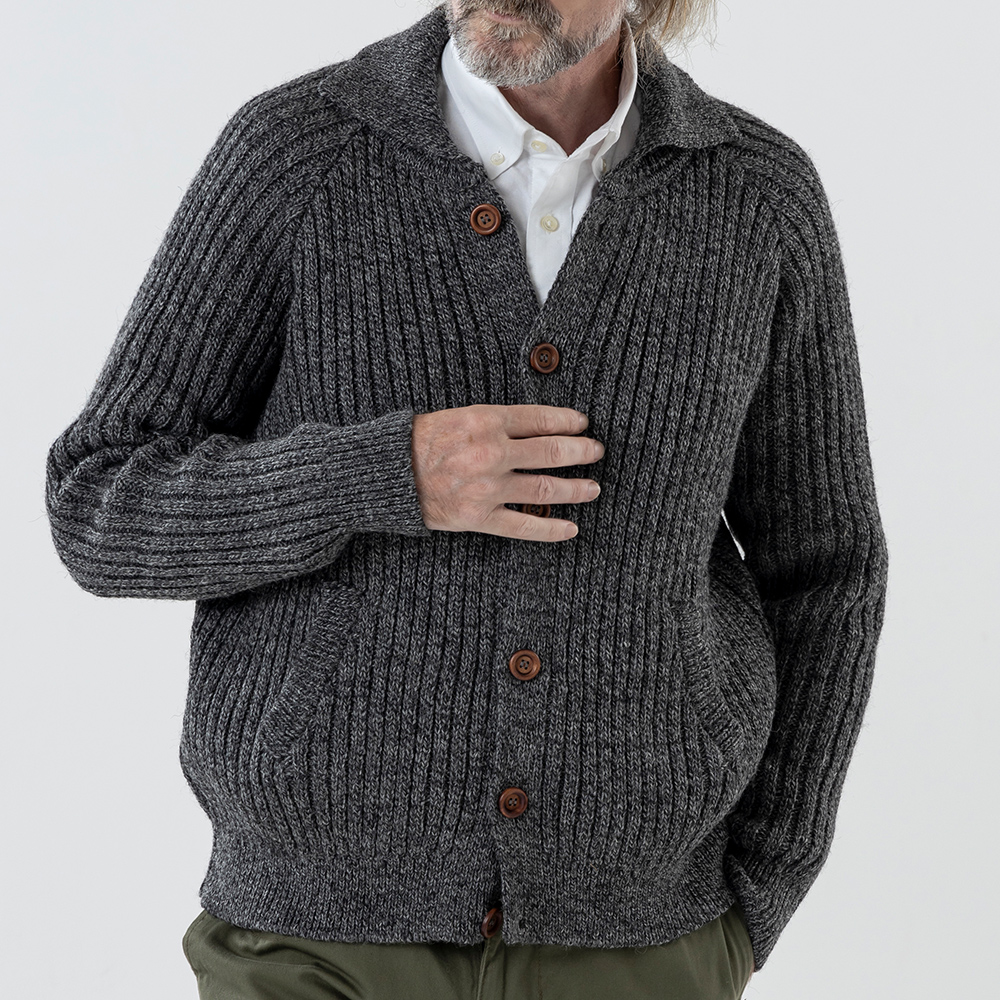 英国製 リブ編み カーディガン セーター メンズ ニット[JM COOPER/ジェイエムクーパー] [送料無料] 父の日 |  名入れギフト豊富！グレンチェック