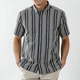 日本製 島育ちの半袖ボタンダウンシャツ 半袖 ボタンダウンシャツ メンズ 播州織 カジュアルシャツ [送料無料]