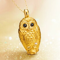 楽天市場】ふくろう ネックレス 金の通販 