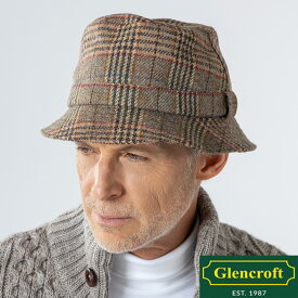 英国製ヨークシャーツイードクラッシャブルハット メンズ ブラウン 男性 帽子 [Glencroft/グレンクロフト][送料無料]
