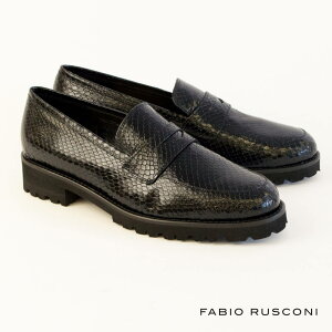 c킸 FABIO RUSCONI t@rIXR[j pC\ U[ [t@[ fB[X qRrv^(PRINTED KID LEATHER) PITONE NERO F-4965傫TCY ꃍ[t@[ ubN  ؂ tbg