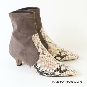 FABIO RUSCONI t@rIXR[j pC\×g[v@XG[h Rr V[gu[c fB[X Rrv^(PRINTED GOAT LEATHER) PITONE×TAUPE I-1679-NOL24.5cm 25cm fabio rusconi