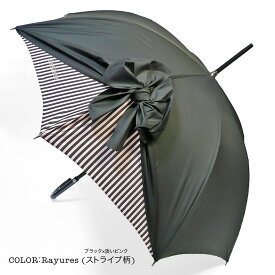 ラスト1点 Rayures(ストライプ柄)のみ 再入荷無し Chantal Thomass シャンタルトーマス Noeud drape リボン 晴雨兼用傘 長傘 CT200晴雨兼用 レース柄 UVカット ブラックレース ストライプ 音符 プレゼント ギフト ラッピング 母の日 実用的 実用品 誕生日 バースデー