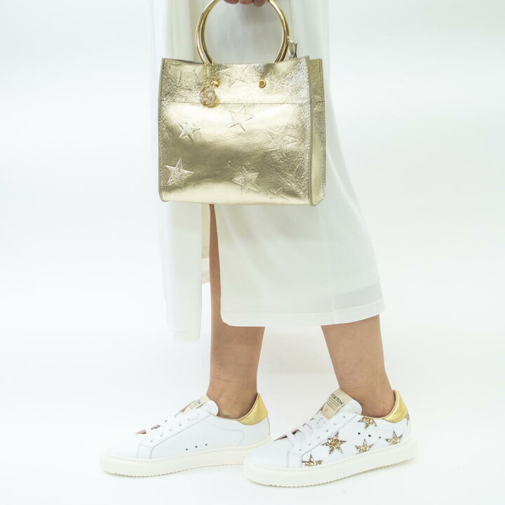 STOKTON ストックトン イタリア製 レザースニーカー 厚底 EU38 楽天