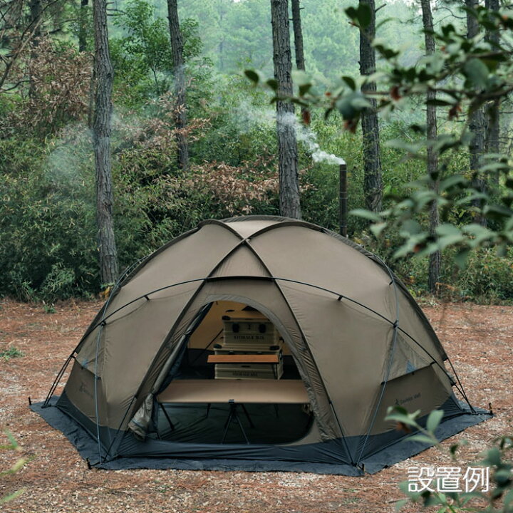 楽天市場】ドームテント 4〜6人用 煙突穴付き テント ドーム型 (at54 