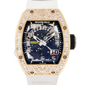 リシャールミル（RICHARD MILLE）RM029 AN RG オートマチック オーバーサイズ デイト〔カスタムモデル〕〔18Kレッドゴールド〕〔ダイヤモンド〕〔腕時計〕〔メンズ〕【中古】