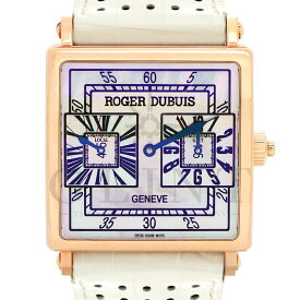 ロジェデュブイ（ROGER DUBUIS）ゴールデンスクエア G43 1447 5 N1 27A.6ADT 18Kローズゴールド シェル文字盤〔メンズ〕〔腕時計〕【中古】