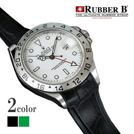 ラバーB（RUBBERB）ロレックス エクスプローラーII 40mm 専用ラバーベルト アリゲーター ※時計、バックルは付属しません