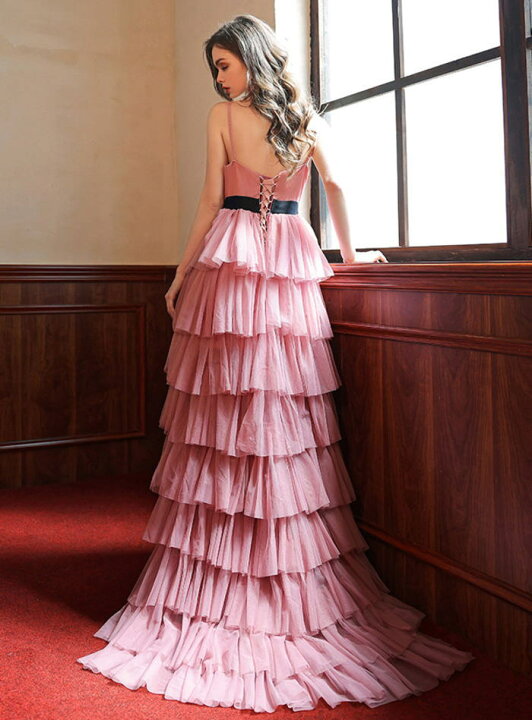 楽天市場】ANGEL チュール フリル キャミソール トレーン 背中編上げ A  