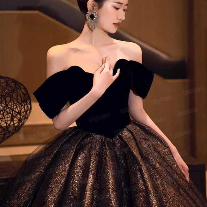 楽天市場】ANGEL 新作 オフショルダー ラメ チュール 背中編み上げ A  