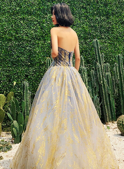 楽天市場】ALICE チュール スパンコール ベアトップ 背中編上げ A  