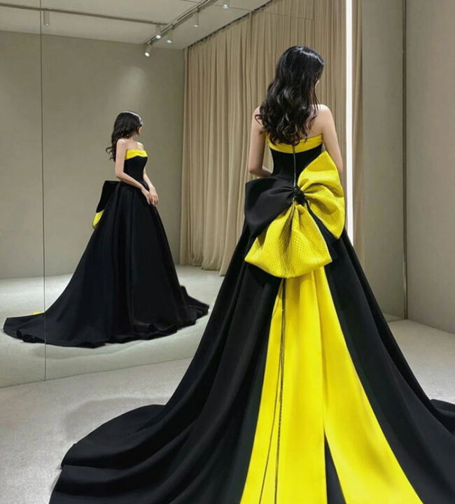 楽天市場】ALICE ベアトップ バイカラー リボン トレーン 背中編上げ A  