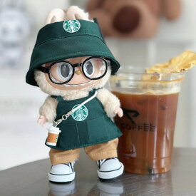 Labubu 服 ラブブ 服 ブランド 17cm 洋服 服装 衣装 コスチューム 着せ替え ぬいぐるみ 服 人形 ドール 服 セット 服セット 6点セット 8点セット バリスタ コーヒーショップ 小物 装飾 らぶぶ ぬい撮り オシャレ