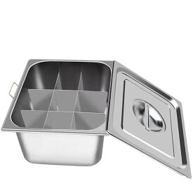 【300円OFFクーポン】おでん鍋 IH対応 角 仕切り鍋 業務用 家庭用 両手鍋 ステンレス鋼 中華火鍋 卓上鍋 直火対応 蓋/仕切り付 関東煮 しゃぶしゃぶ鍋 (おでん鍋ハンドル付き+蓋+仕切