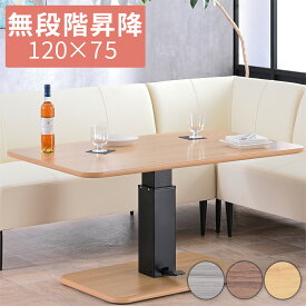【Mセール終了まで2000円OFFクーポン配布中】 テーブル 昇降テーブル 昇降式テーブル 120 大きめ 単品 120cm 昇降式 昇降 おしゃれ ダイニングテーブル ペダル式 高さ調節 無段階 角がない 丸角 広い 大きい ガス圧 ガス圧式 ペダル 木目柄 一本脚 【玄関渡し】