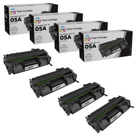 LD Products 互換トナーカートリッジ 交換用 HP 05A HP05A CE505A HP Laserjet P2035 P2035n P2055d P2055dn P2055X (ブラック 4パック)