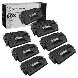 LD Products 互換トナーカートリッジ HP 80X CF280X 大容量 ブラック 6個パック Laserjet Pro 400 M401a、400 M401dn、400 M401dn、400 M401dn、400 M401dw、400 M425dn用