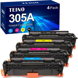 TEINO 再生トナーカートリッジ HP 305A 305X CE410X CE410A Laserjet Pro 300 Color MFP M375nw Pro 400 Color MFP M475dw M451dn M475dn用 (ブラックシアンマゼンタイエロー 4個パック)
